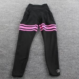 Bombshell Sportswear Leggings Womens Small Perform Thigh Highs Black Pink Gym